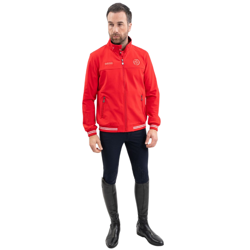 Harcour - Veste manches longues unisexe Swiss Equestrian Friends Menthue rouge | - Ohlala