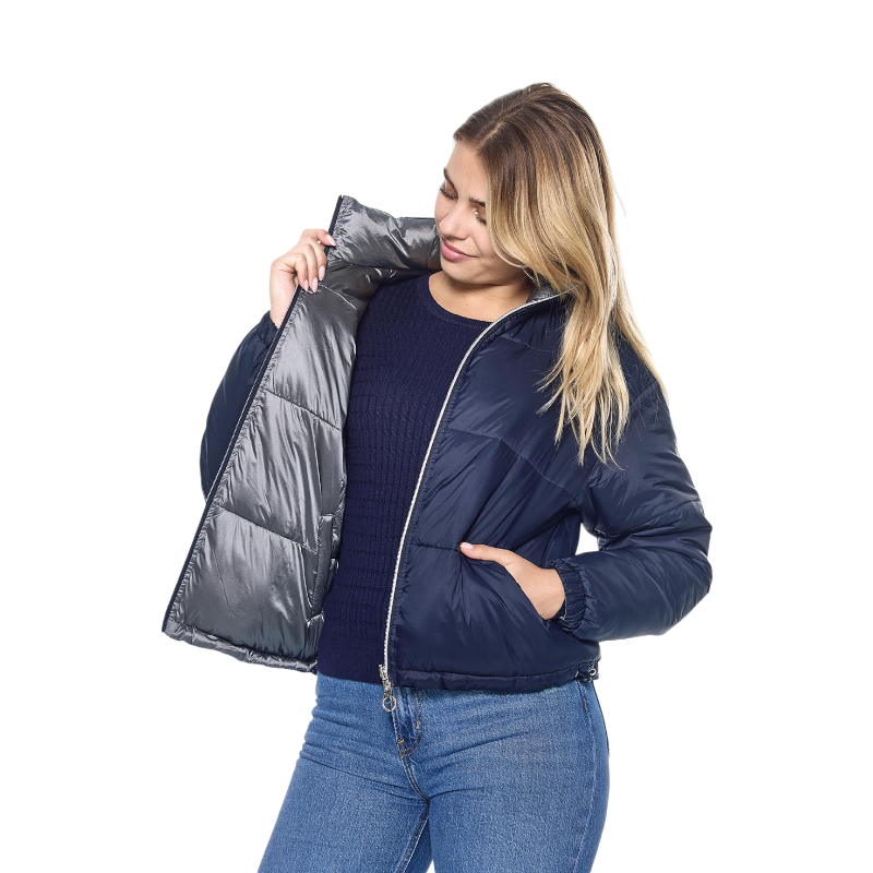 Harcour - Veste matelassée manches longues femme Janari marine | - Ohlala
