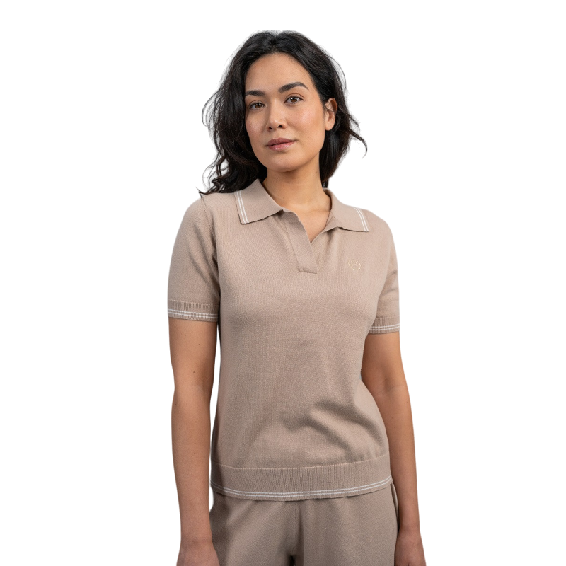 Harcour - Polo femme Shark latte | - Ohlala