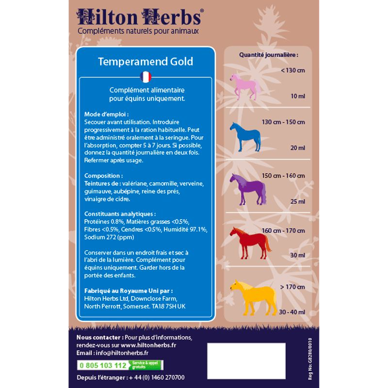 Hilton Herbs - Complément alimentaire Stress et nervosité Temperamend gold | - Ohlala