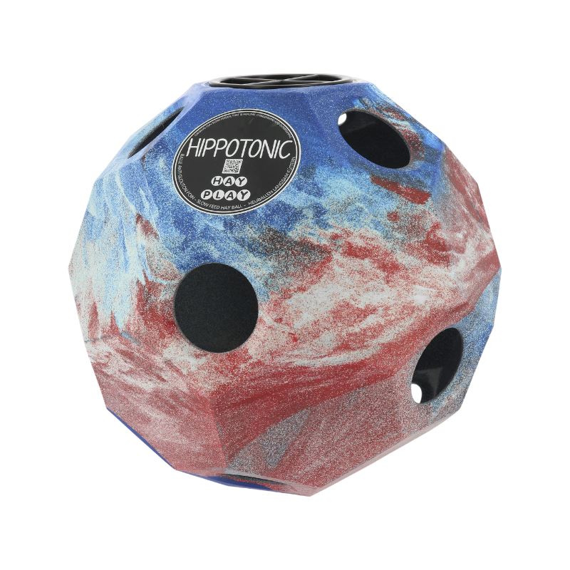 Hippotonic - Balle de jeu/ foin pour chevaux anti-gluton tricolore | - Ohlala