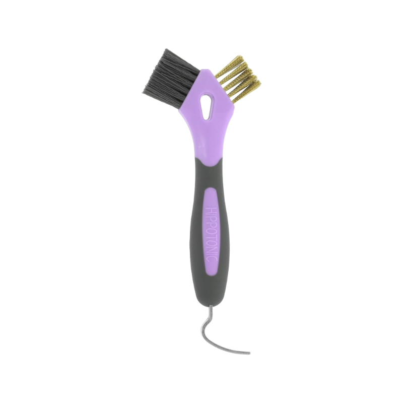 Hippotonic - Cure pied brosse métal 3 en 1 violet | - Ohlala