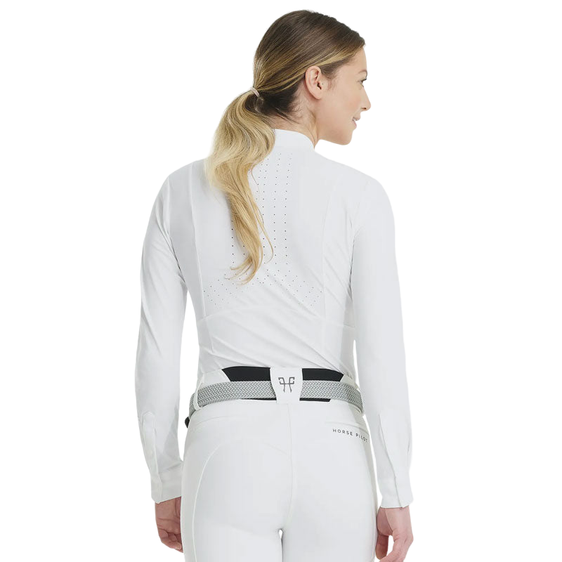 Horse Pilot - Chemise manches longues femme Aerolight blanc | - Ohlala