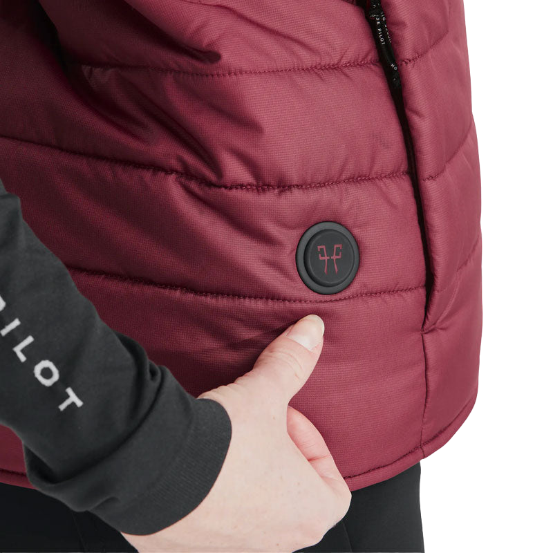 Horse Pilot - Doudoune sans manches femme E-Kelvin bordeaux (sans batterie) | - Ohlala