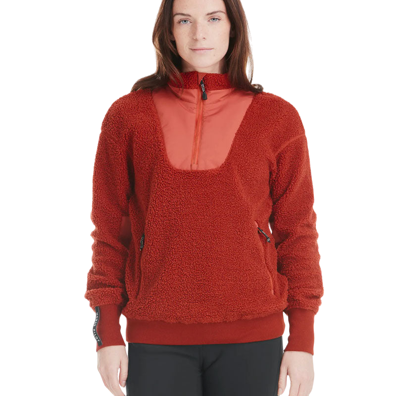 Horse Pilot - Pull manches longues femme Sherpa terracotta | - Ohlala