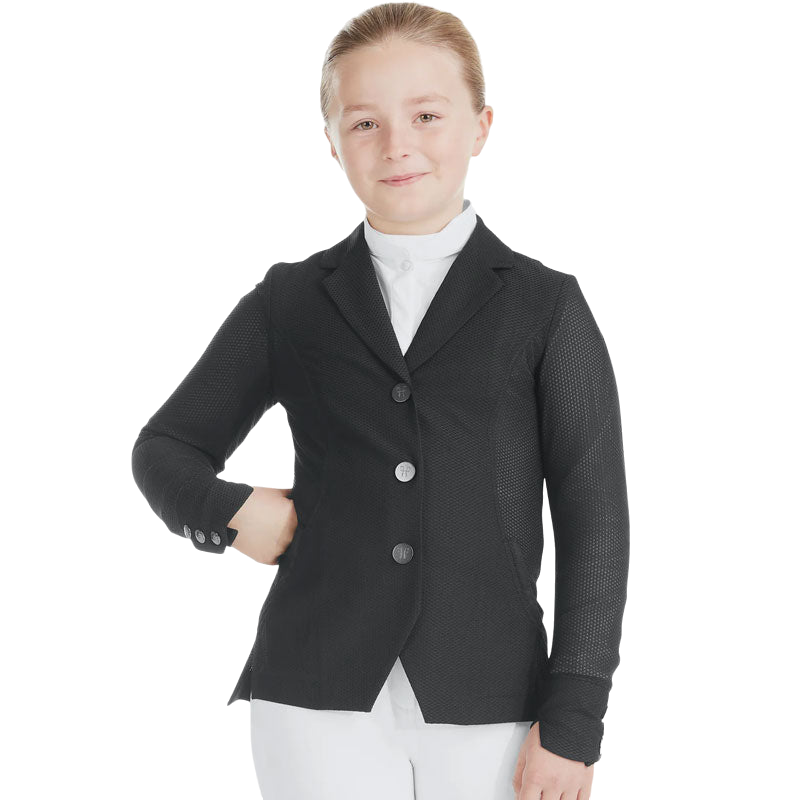 Horse Pilot - Veste de concours fille Aeromesh noir | - Ohlala
