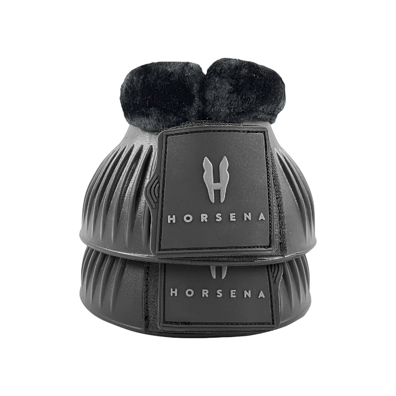Horsena - Cloches en mouton synthétique noir | - Ohlala