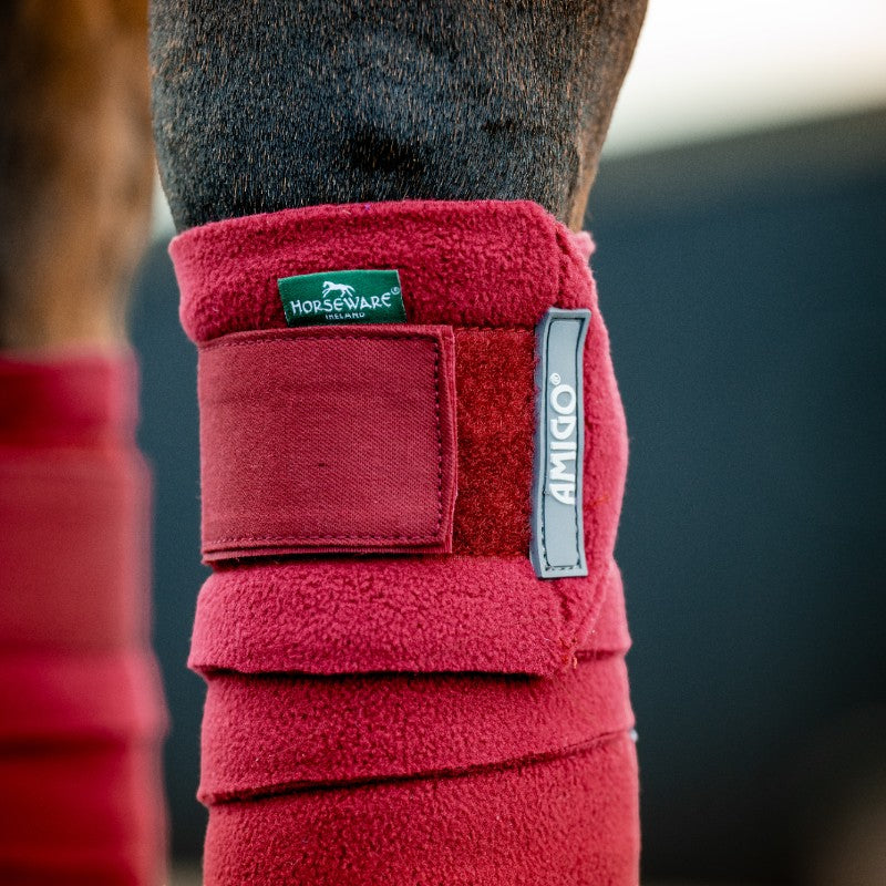 Horseware - Bandes de polo Amigo Fleece mulberry (x4) | - Ohlala