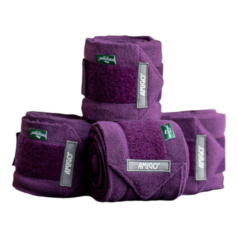 Horseware - Bandes de polo Amigo Fleece winterberry (x4) | - Ohlala