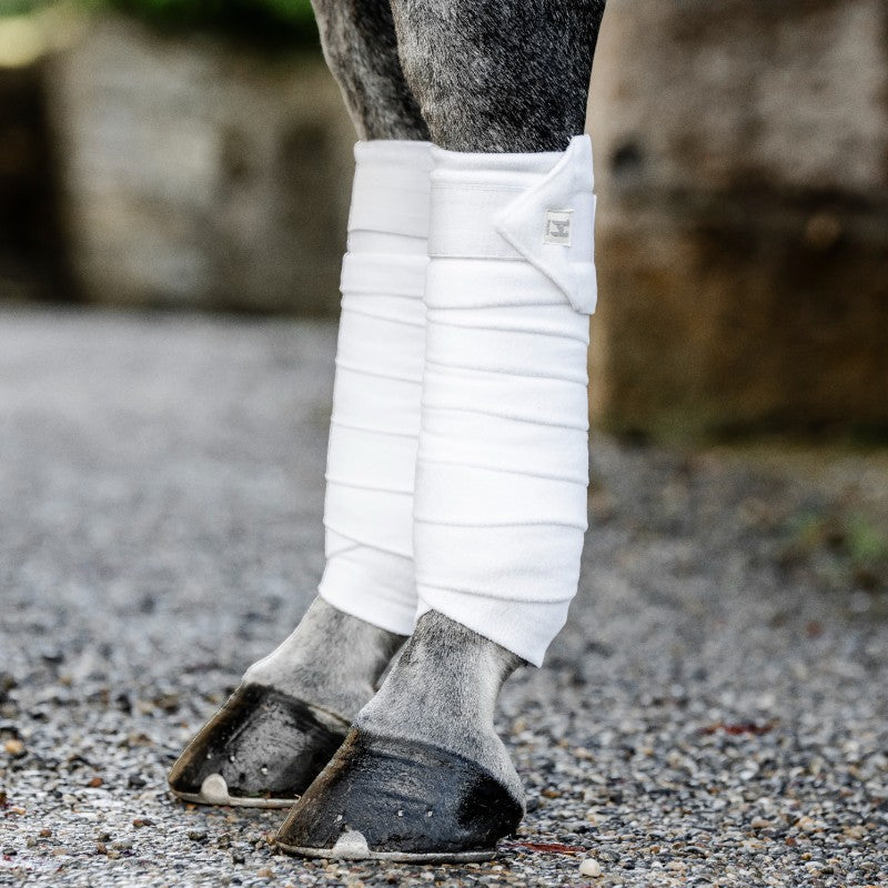 Horseware - Bandes de polo Fleece blanc | - Ohlala