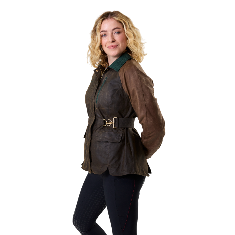 Horseware - Blouson manches longues femme 40 Year Wax heritage bay/ rambo green | - Ohlala