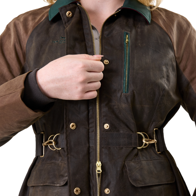 Horseware - Blouson manches longues femme 40 Year Wax heritage bay/ rambo green | - Ohlala