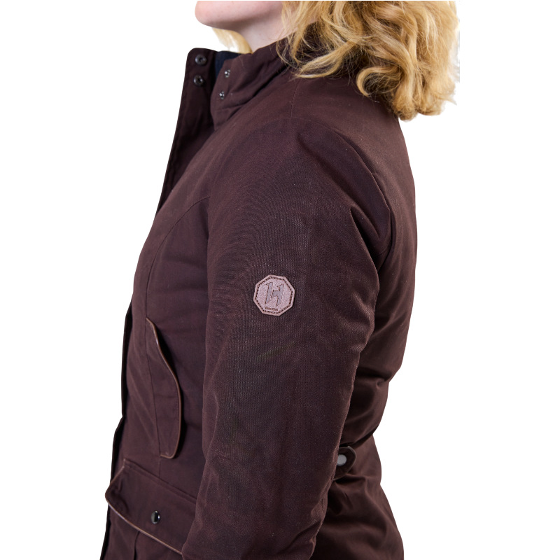 Horseware - Blouson manches longues femme Newmarket Wax hw brown | - Ohlala