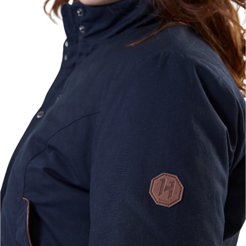 Horseware - Blouson manches longues femme Newmarket Wax marine | - Ohlala