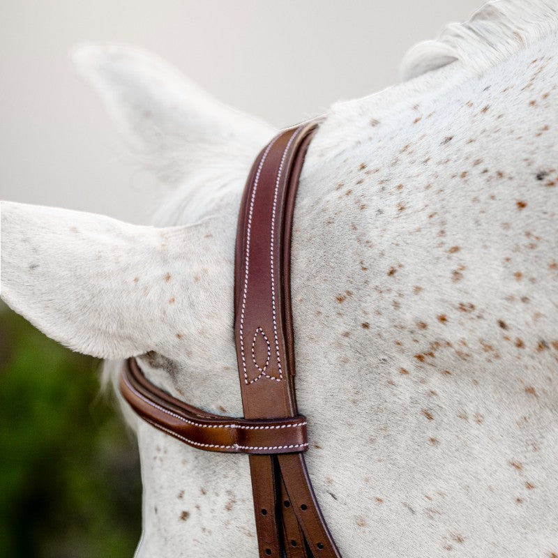 Horseware - Bridon Cavesson Hunter Pony avec rênes dark tan | - Ohlala