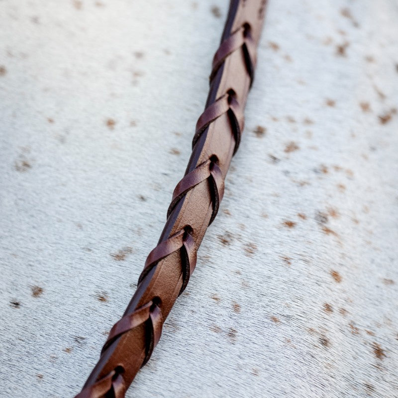 Horseware - Bridon Cavesson Hunter Pony avec rênes dark tan | - Ohlala