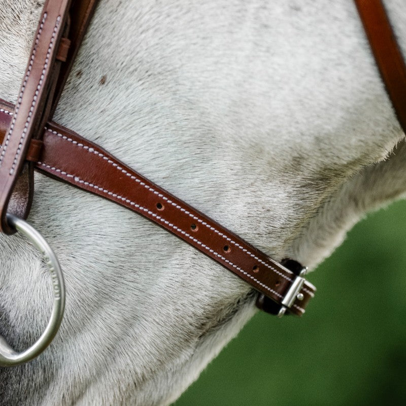 Horseware - Bridon Cavesson Hunter avec rênes dark tan | - Ohlala