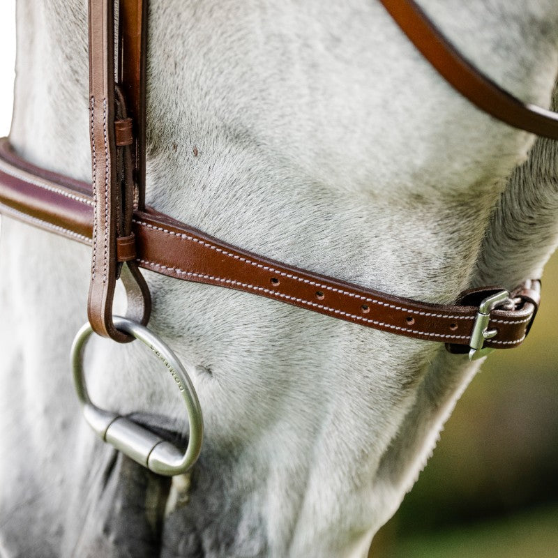 Horseware - Bridon Cavesson Hunter avec rênes dark tan | - Ohlala