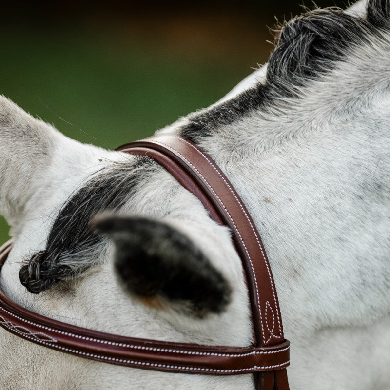 Horseware - Bridon Cavesson Hunter avec rênes dark tan | - Ohlala