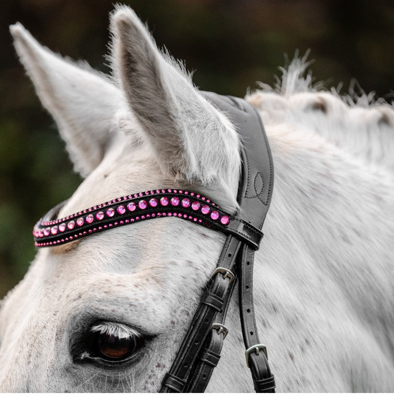 Horseware - Bridon Diamante Pony Flash noir/ rose | - Ohlala