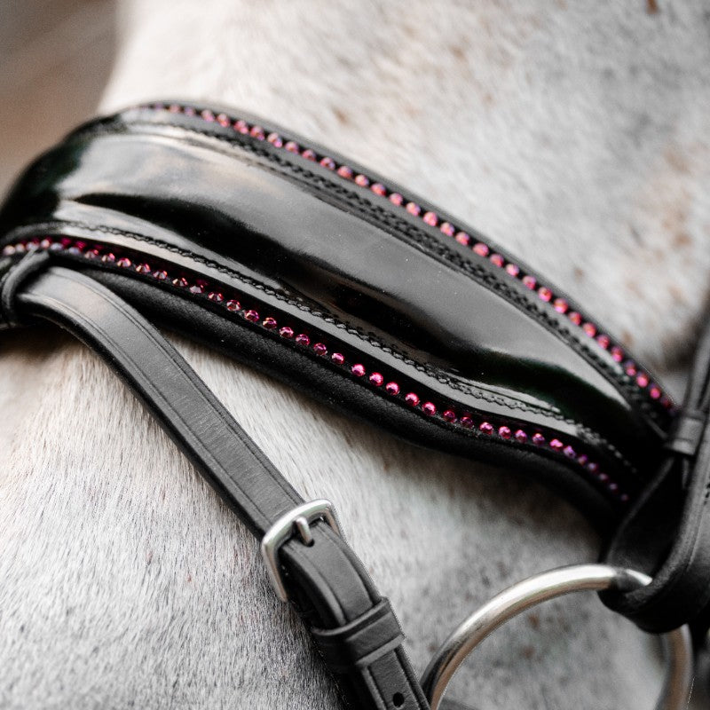 Horseware - Bridon Diamante Pony Flash noir/ rose | - Ohlala