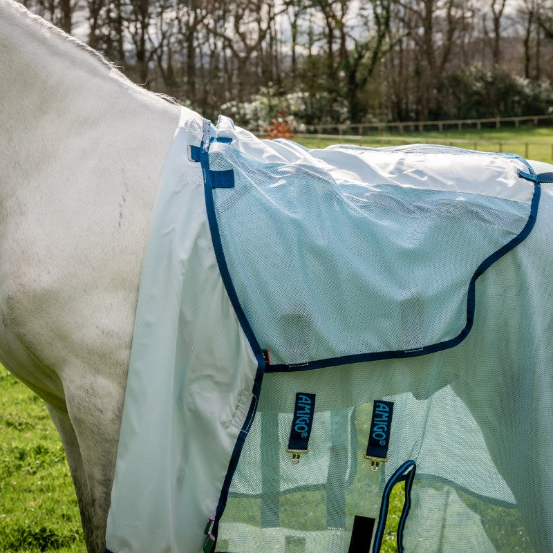 Horseware - Chemise anti-mouches Amigo Bug Buster azure blue/ marine/ bleu éléctrique | - Ohlala