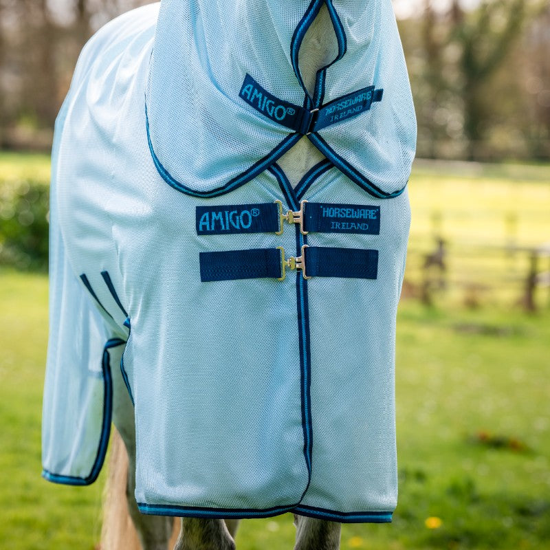 Horseware - Chemise anti-mouches Amigo Bug Buster azure blue/ marine/ bleu éléctrique | - Ohlala