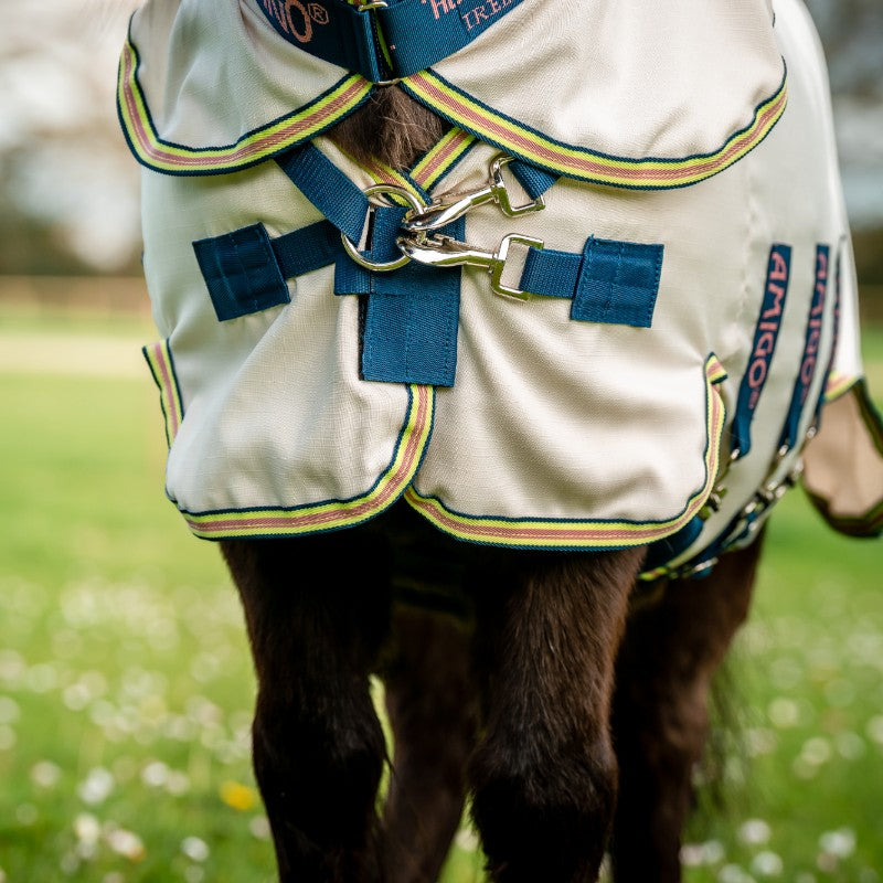 Horseware - Chemise anti-mouches Amigo petite Ripstop Hoody chalk/ marine/ rose | - Ohlala