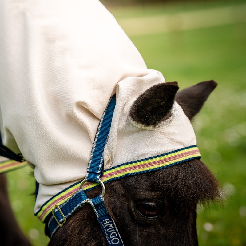 Horseware - Chemise anti-mouches Amigo petite Ripstop Hoody chalk/ marine/ rose | - Ohlala