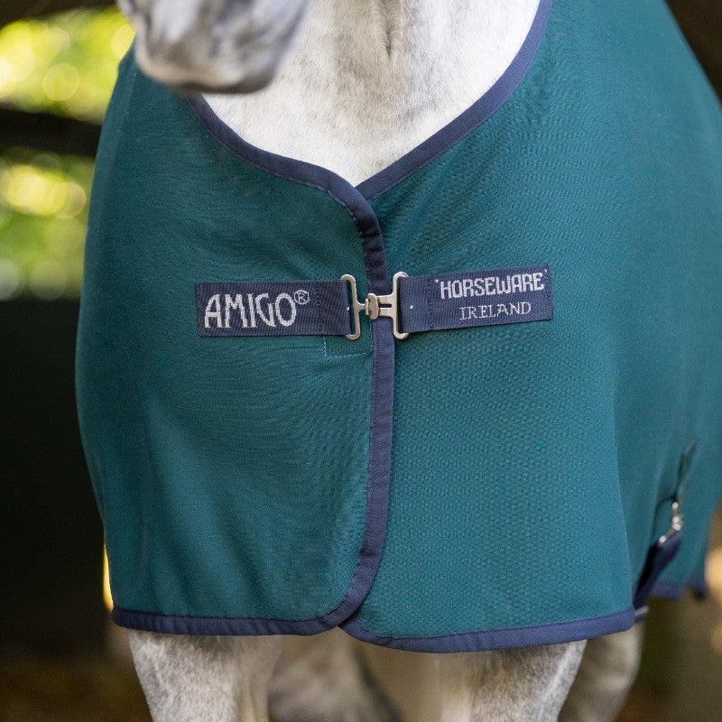 Horseware - Chemise séchante Amigo Jersey dynasty green/ marine/ argent | - Ohlala