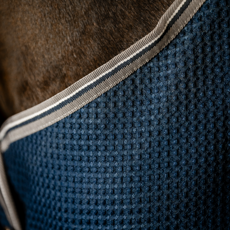 Horseware - Chemise séchante Rambo Techni Waffle marine/ thunderstorm grey/ argent | - Ohlala