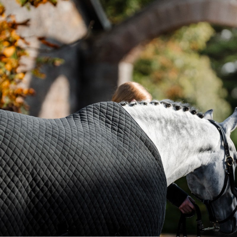 Horseware - Chemise séchante Thermal Cooler noir/ thunderstorm grey/ argent | - Ohlala