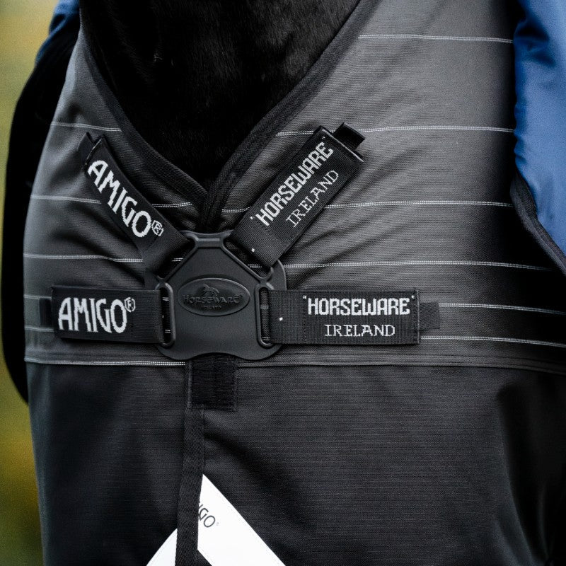 Horseware - Couverture d'extérieur Amigo FieldSafe Reflectech Plus Turnout noir 0g | - Ohlala