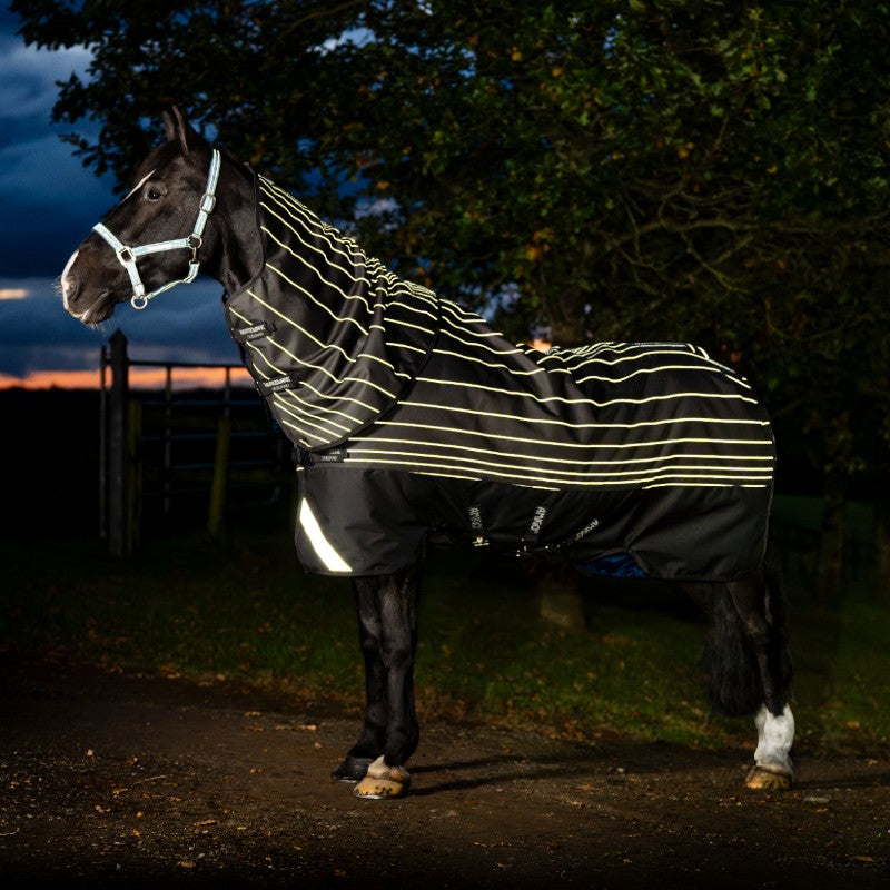 Horseware - Couverture d'extérieur Amigo FieldSafe Reflectech Plus Turnout noir 100g | - Ohlala