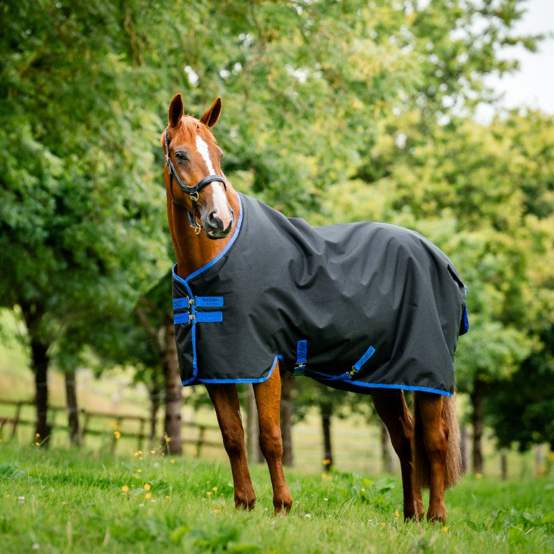 Horseware - Couverture d'extérieur Amigo Ripstop 900 Original doublure polaire noir/ classic blue 50g | - Ohlala
