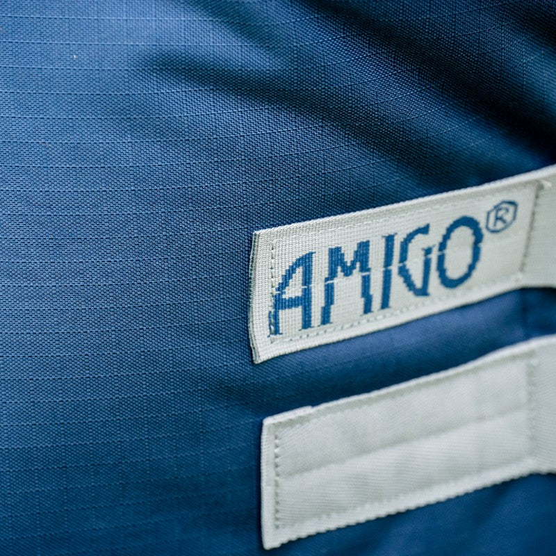 Horseware - Couverture d'extérieur Amigo Ripstop 900 Plus marine/ titanium grey 200g | - Ohlala