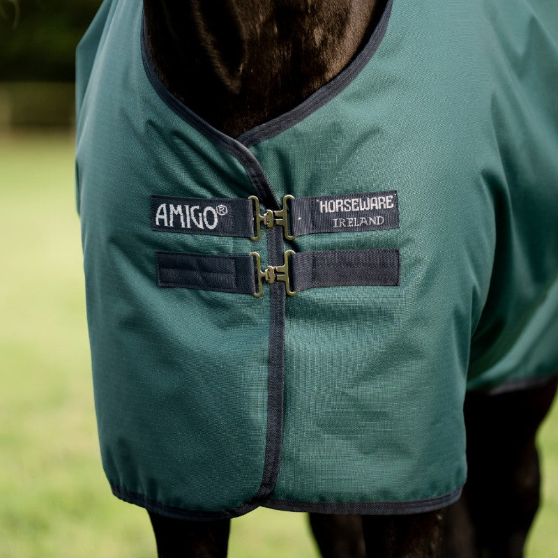 Horseware - Couverture d'extérieur Amigo Ripstop Turnout dynasty green/ marine/ argent 50g | - Ohlala