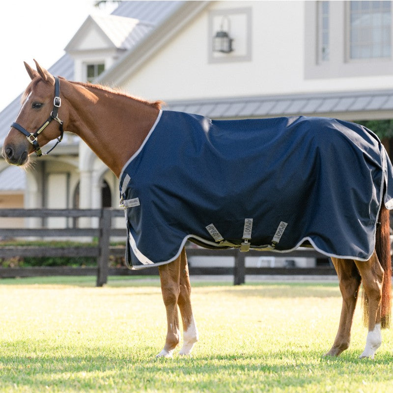 Horseware - Couverture d'extérieur Amigo Turnout marine/ titanium grey/ argent 0g | - Ohlala