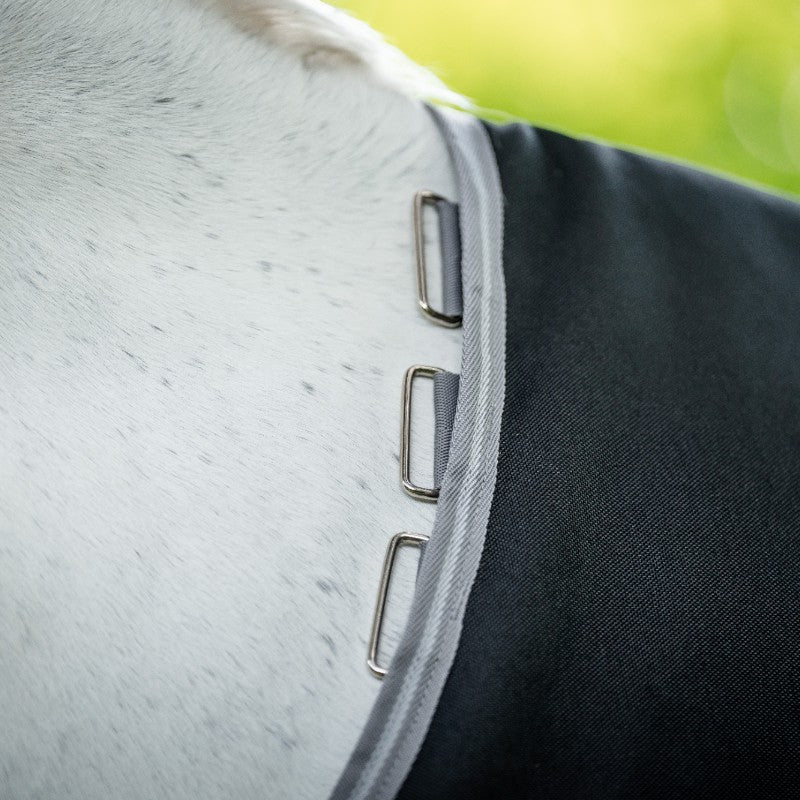 Horseware - Couverture d'extérieur Amigo Turnout noir/ titanium grey/ argent 100g | - Ohlala