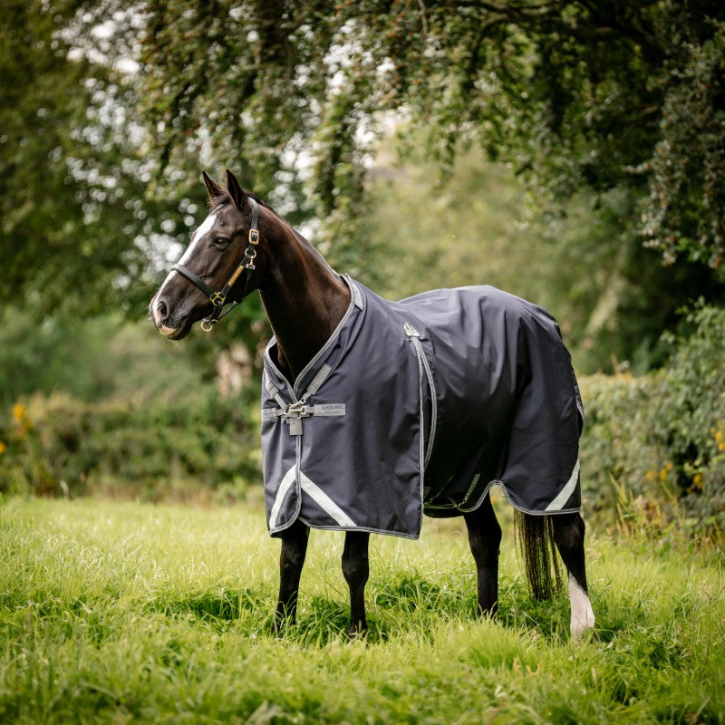 Horseware - Couverture d'extérieur Rambo Optimo Original marine/ thunderstorm grey/ argent 0g | - Ohlala