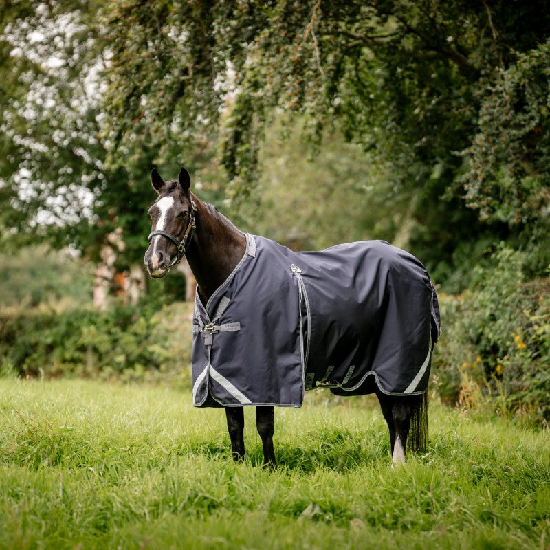 Horseware - Couverture d'extérieur Rambo Optimo Original marine/ thunderstorm grey/ argent 0g | - Ohlala