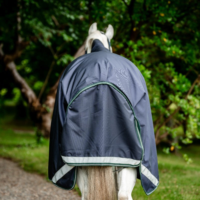 Horseware - Couverture d'extérieur Rambo Wug marine/ hunter green/ argent 400g | - Ohlala