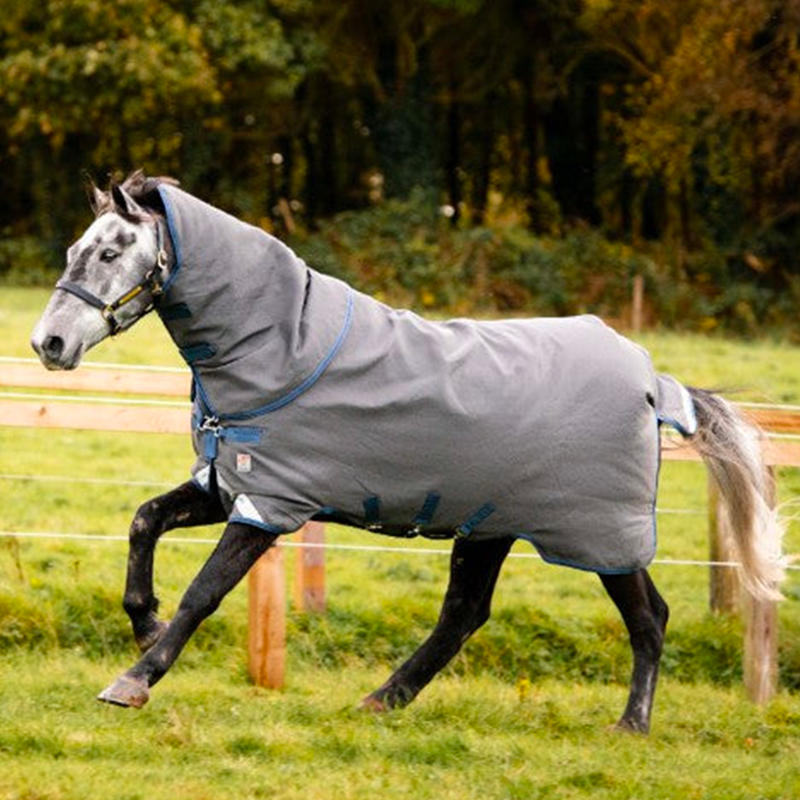 Horseware - Couverture d'extérieur Rhino Plus HexStop gris/ indigo/ marine 0g | - Ohlala