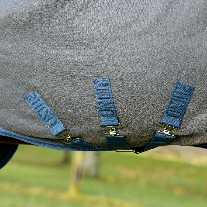 Horseware - Couverture d'extérieur Rhino Plus HexStop gris/ indigo/ marine 0g | - Ohlala