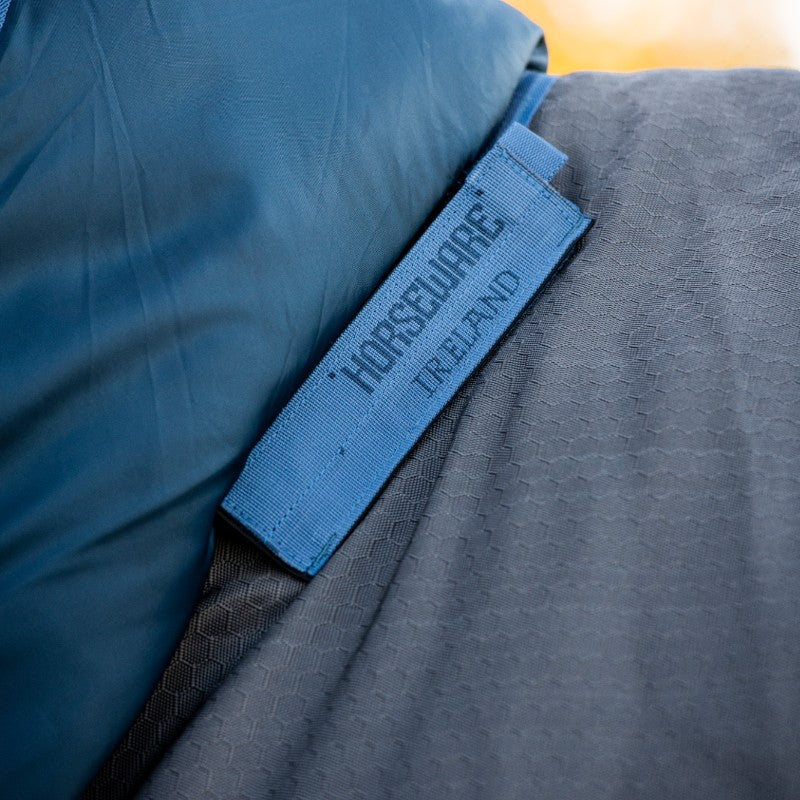Horseware - Couverture d'extérieur Rhino Plus HexStop gris/ indigo 100g | - Ohlala