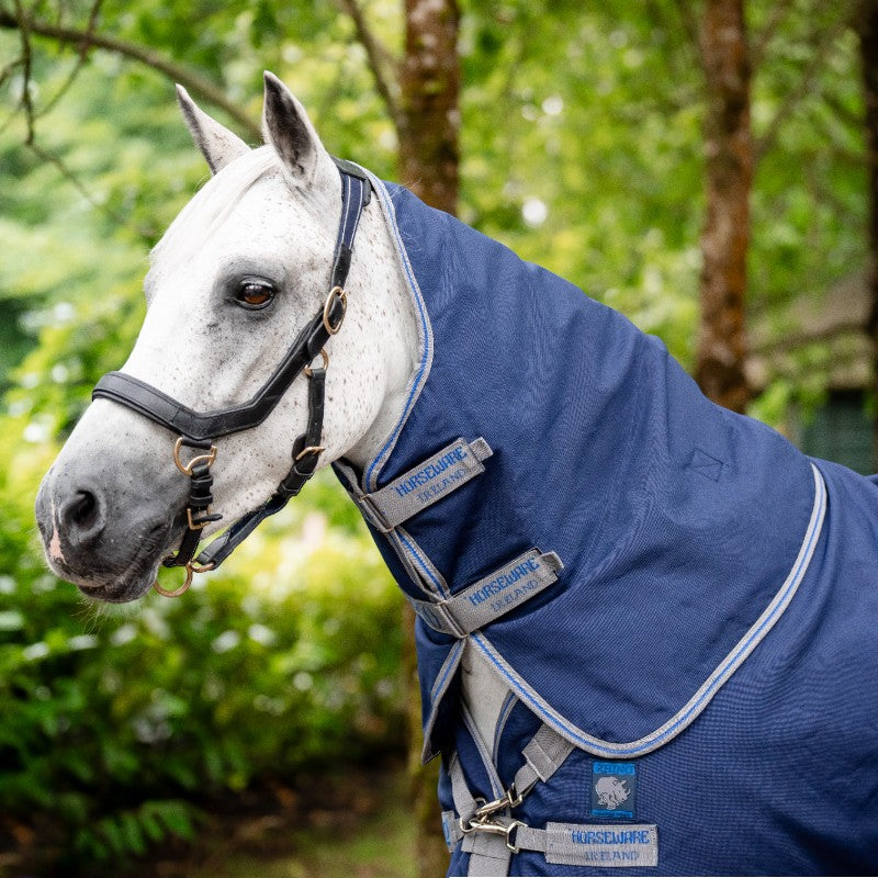 Horseware - Couverture d'extérieur Rhino Pony Plus marine/ titanium grey/ classic blue 250g | - Ohlala