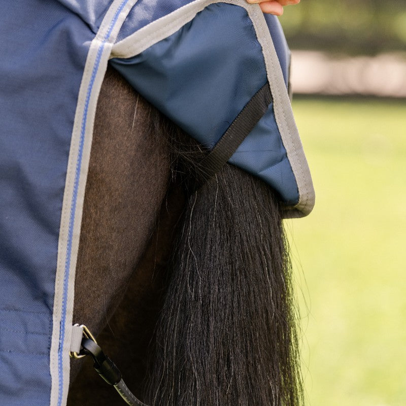 Horseware - Couverture d'extérieur Rhino Turnout marine/ titanium grey/ classic blue 0g | - Ohlala