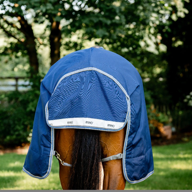 Horseware - Couverture d'extérieur Rhino Wug marine/ titanium grey/ classic blue 450g | - Ohlala