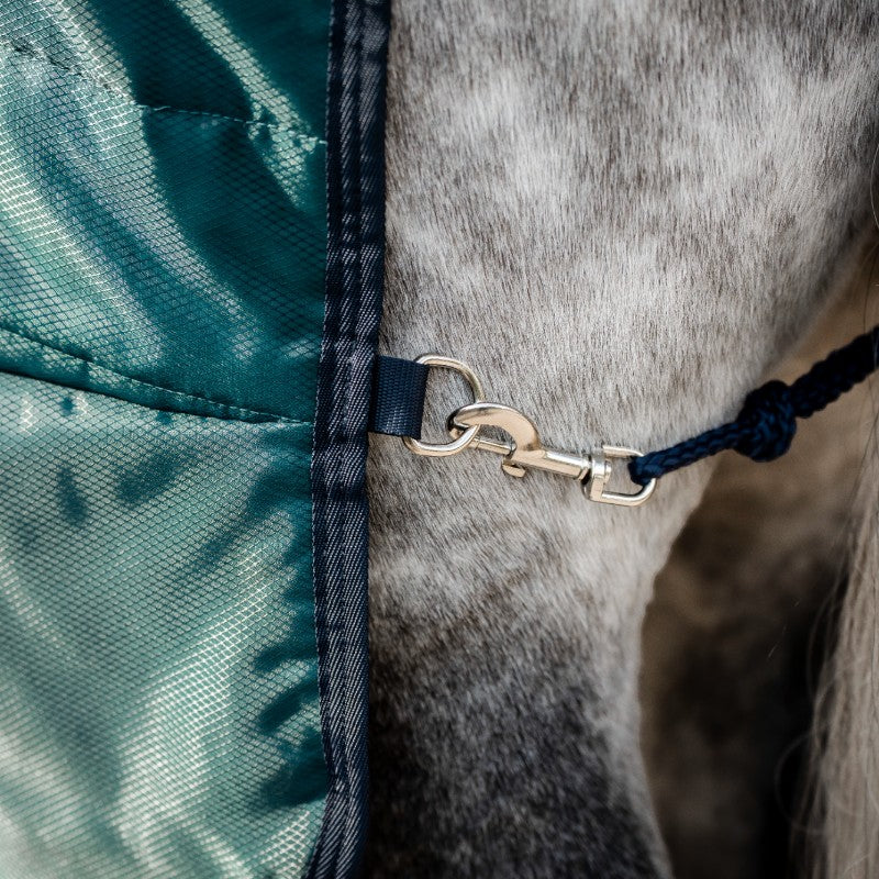 Horseware - Couverture de box Amigo Ripstop Insulator dynasty green/ marine/ argent 100g | - Ohlala