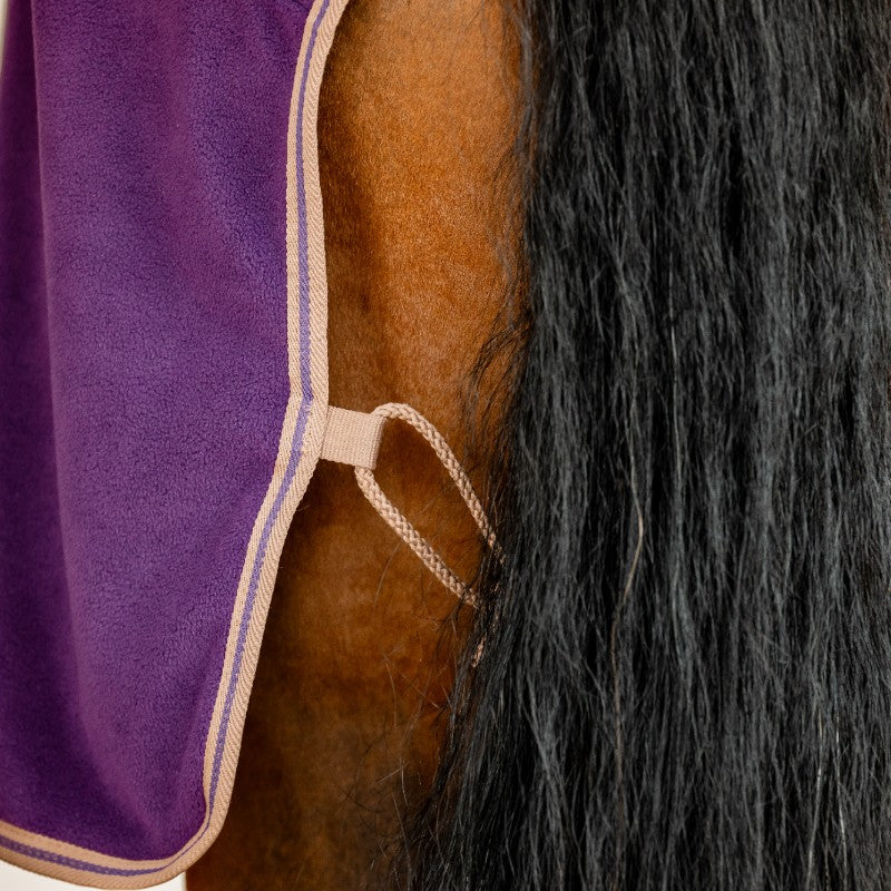 Horseware - Couverture polaire Amigo Fleece Cooler winterberry et taupe | - Ohlala